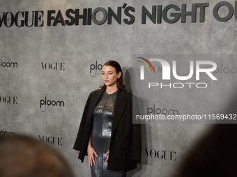 Carla Campra attends a photocall for Vogue Fashion's Night Out 2024 in Madrid, Spain, on September 13, 2024. (