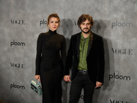 Andrea Guasch and Rosco attend the photocall for Vogue Fashion's Night Out 2024 in Madrid, Spain, on September 13, 2024. (