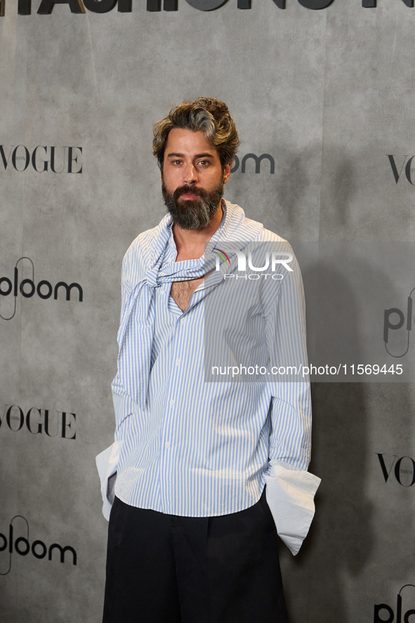 Mosises Nieto attends the photocall for Vogue Fashion's Night Out 2024 in Madrid, Spain, on September 13, 2024. 