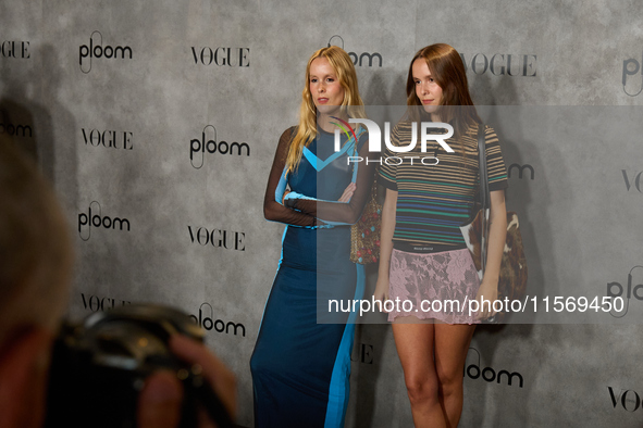 The Cuesta Sisters attend a photocall for Vogue Fashion's Night Out 2024 in Madrid, Spain, on September 13, 2024. 