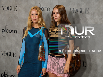 The Cuesta Sisters attend a photocall for Vogue Fashion's Night Out 2024 in Madrid, Spain, on September 13, 2024. (