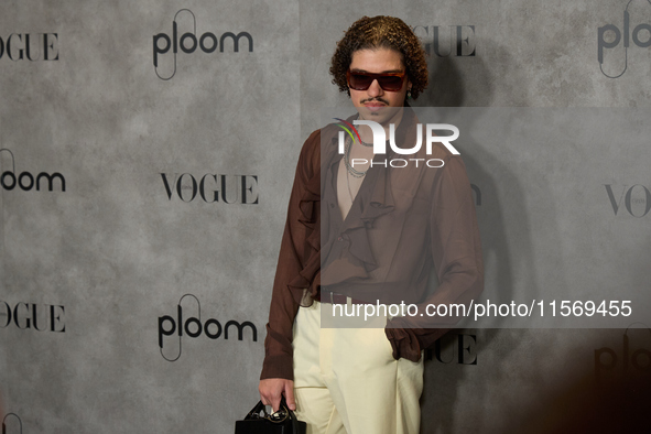 Andrew attends a photocall for Vogue Fashion's Night Out 2024 in Madrid, Spain, on September 13, 2024. 