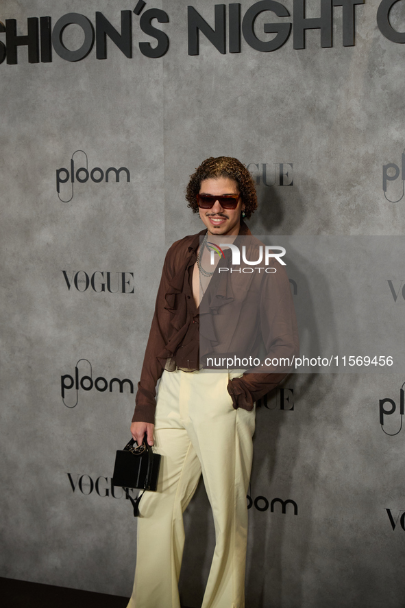 Andrew attends a photocall for Vogue Fashion's Night Out 2024 in Madrid, Spain, on September 13, 2024. 