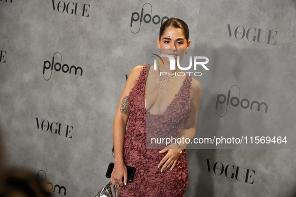 Anaju attends a photocall for Vogue Fashion's Night Out 2024 in Madrid, Spain, on September 13, 2024. 