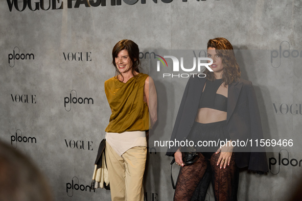 Paloma and Ximena attend the photocall for Vogue Fashion's Night Out 2024 in Madrid, Spain, on September 13, 2024. 