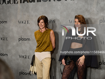 Paloma and Ximena attend the photocall for Vogue Fashion's Night Out 2024 in Madrid, Spain, on September 13, 2024. (