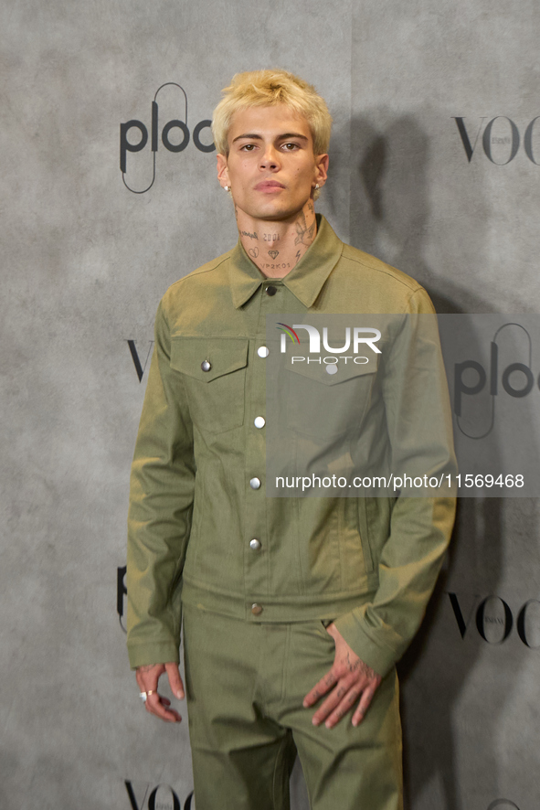 Victor Perez attends a photocall for Vogue Fashion's Night Out 2024 in Madrid, Spain, on September 13, 2024. 