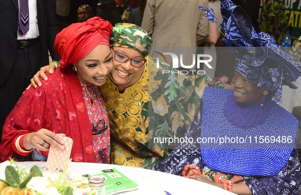 L-R: Minister of Art, Culture, and Creative Economy, Hannatu Musa Musawa; Director-General, Centre for Black and African Arts and Civilizati...