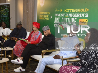 From left to right: Chief Executive Officer of the National Theatre, Tola Akerele; Director-General of the National Council for Arts and Cul...