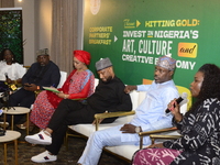 From left to right: Chief Executive Officer of the National Theatre, Tola Akerele; Director-General of the National Council for Arts and Cul...