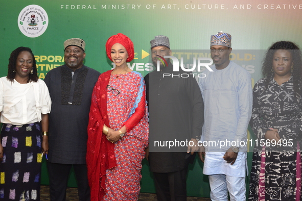 From left to right: Chief Executive Officer of the National Theatre, Tola Akerele; Director-General of the National Council for Arts and Cul...