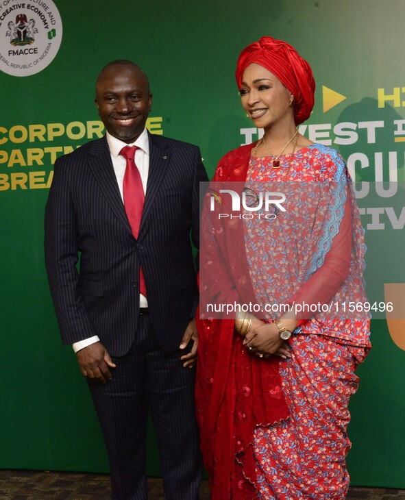 L-R: Managing Director/CEO of 9mobile Nigeria, Obafemi Banigbe, and Minister for Art, Culture, and Creative Economy, Barr. Hannatu Musa Musa...