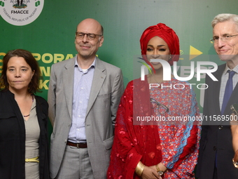 L-R: Director, Goethe-Institut Nigeria, Dr. Nadine Siegert; Consul General, Consulate General of the Kingdom of the Netherlands, Michel L.H....