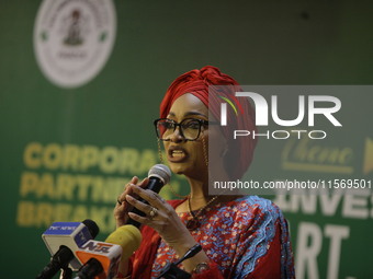 Minister of Art, Culture, and Creative Economy, Hannatu Musa Musawa, speaks during the Ministry of Art, Culture, and Creative Economy's ''Co...