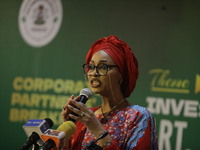 Minister of Art, Culture, and Creative Economy, Hannatu Musa Musawa, speaks during the Ministry of Art, Culture, and Creative Economy's ''Co...