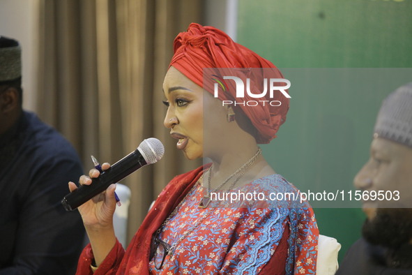 Minister of Art, Culture, and Creative Economy, Hannatu Musa Musawa, speaks during the Ministry of Art, Culture, and Creative Economy's ''Co...