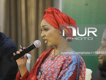 Minister of Art, Culture, and Creative Economy, Hannatu Musa Musawa, speaks during the Ministry of Art, Culture, and Creative Economy's ''Co...