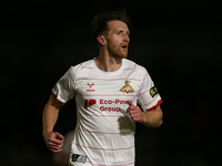 Tom Anderson of Doncaster Rovers during the Sky Bet League 2 match between Harrogate Town and Doncaster Rovers at Wetherby Road in Harrogate...