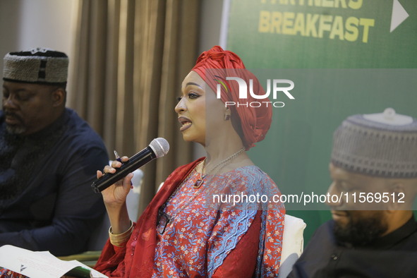 Minister of Art, Culture, and Creative Economy, Hannatu Musa Musawa, speaks during the Ministry of Art, Culture, and Creative Economy's ''Co...