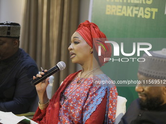 Minister of Art, Culture, and Creative Economy, Hannatu Musa Musawa, speaks during the Ministry of Art, Culture, and Creative Economy's ''Co...