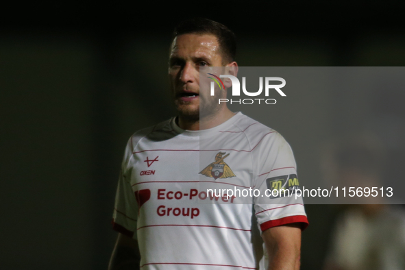 Billy Sharp of Doncaster Rovers during the Sky Bet League 2 match between Harrogate Town and Doncaster Rovers at Wetherby Road in Harrogate,...