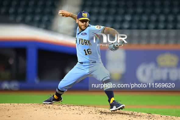 New York's Finest pitcher John Pignatelli #16 throws during the baseball game against the FDNY baseball team in the 'Battle of Badges' at Ci...