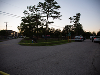 Houston Police investigate a double homicide at Bauer Pocket Park in Northwest Houston on September 12, 2024. The shooting leaves two dead,...