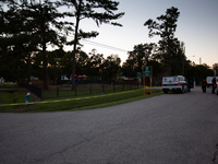 Houston Police investigate a double homicide at Bauer Pocket Park in Northwest Houston on September 12, 2024. The shooting leaves two dead,...