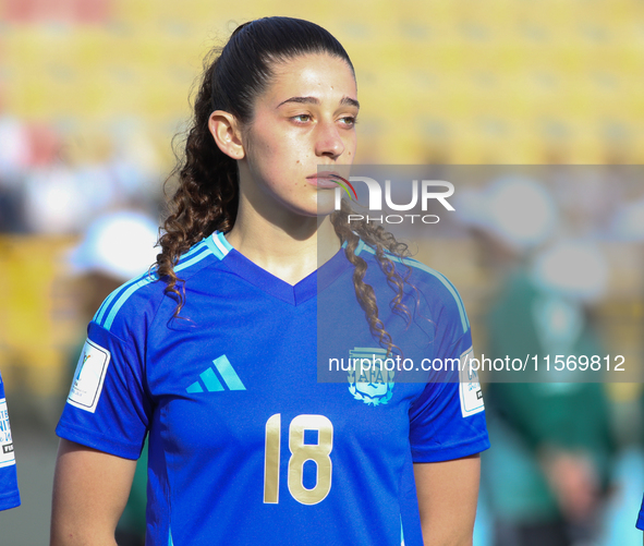 Margarita Gimenez of Argentina during the FIFA U-20 Women's World Cup 2024 match between Germany and Argentina at the Techo stadium in Bogot...