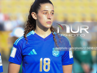 Margarita Gimenez of Argentina during the FIFA U-20 Women's World Cup 2024 match between Germany and Argentina at the Techo stadium in Bogot...