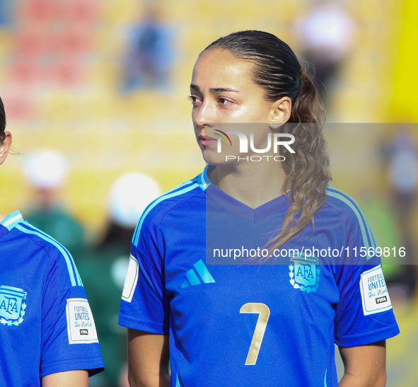 Delfina Lombardi of Argentina during the FIFA U-20 Women's World Cup 2024 match between Germany and Argentina at the Techo stadium in Bogota...