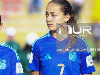 Delfina Lombardi of Argentina during the FIFA U-20 Women's World Cup 2024 match between Germany and Argentina at the Techo stadium in Bogota...