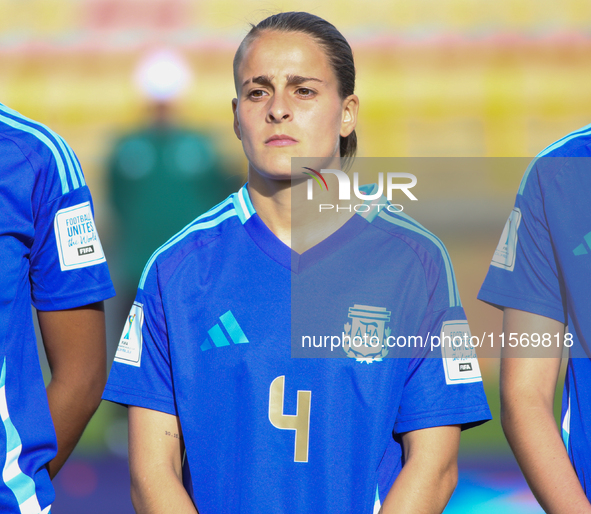 Juana Cangaro of Argentina during the FIFA U-20 Women's World Cup 2024 match between Germany and Argentina at the Techo stadium in Bogota, C...