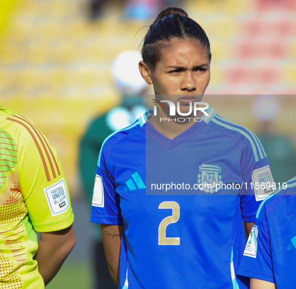 Camila Duarte of Argentina during the FIFA U-20 Women's World Cup 2024 match between Germany and Argentina at the Techo stadium in Bogota, C...