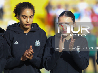 Cora Zicai and Loreen Bender of Germany during the FIFA U-20 Women's World Cup 2024 match between Germany and Argentina at the Techo stadium...