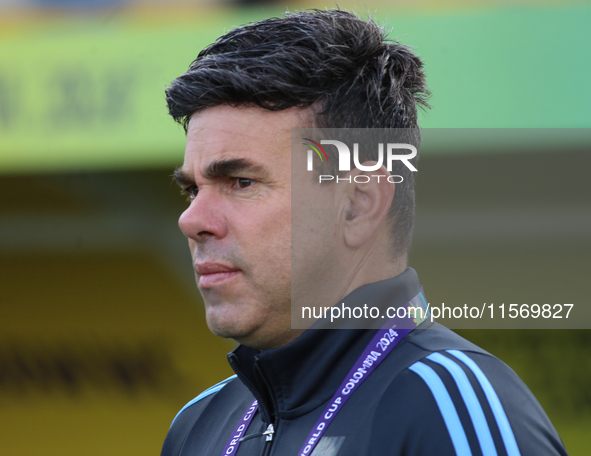 Christian Meloni, coach of the Argentina national team, during the FIFA U-20 Women's World Cup 2024 match between Germany and Argentina at t...