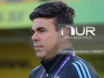 Christian Meloni, coach of the Argentina national team, during the FIFA U-20 Women's World Cup 2024 match between Germany and Argentina at t...