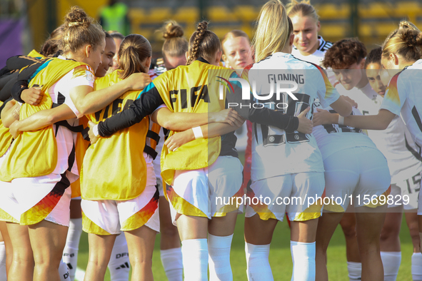 Germany players during the FIFA U-20 Women's World Cup 2024 match between Germany and Argentina at the Techo stadium in Bogota, Colombia, on...