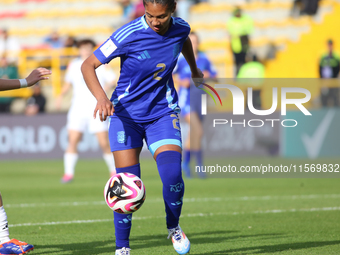 Camila Duarte of Argentina controls the ball during the FIFA U-20 Women's World Cup 2024 match between Germany and Argentina at the Techo st...