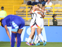 Germany players celebrate the goal during the FIFA U-20 Women's World Cup 2024 match between Germany and Argentina at the Techo stadium in B...