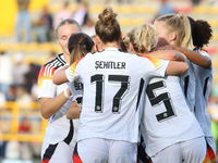 Germany players celebrate the goal during the FIFA U-20 Women's World Cup 2024 match between Germany and Argentina at the Techo stadium in B...