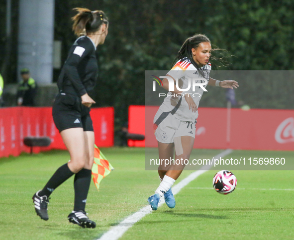 Lisa Baum of Germany controls the ball during the FIFA U-20 Women's World Cup 2024 match between Germany and Argentina at the Techo stadium...