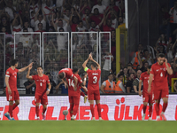 Kerem Akturkoglu of Turkey celebrates after scoring  during the UEFA Nations League 2024/25 League B Group B4 match between Turkiye and Icel...