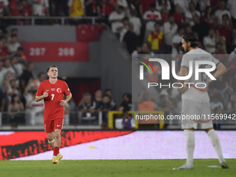 Kerem Akturkoglu of Turkey celebrates after scoring  during the UEFA Nations League 2024/25 League B Group B4 match between Turkiye and Icel...