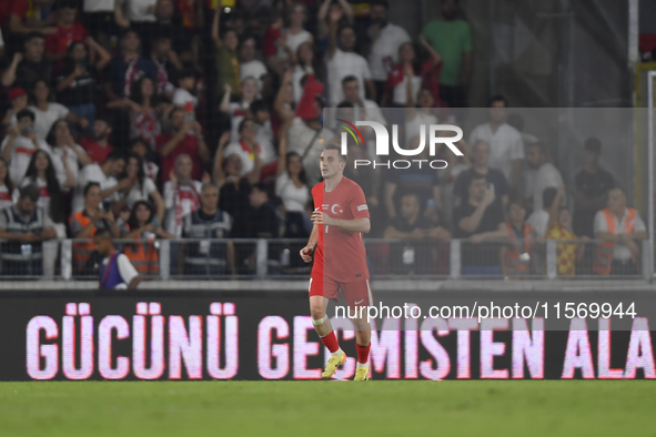 Kerem Akturkoglu of Turkey celebrates after scoring  during the UEFA Nations League 2024/25 League B Group B4 match between Turkiye and Icel...