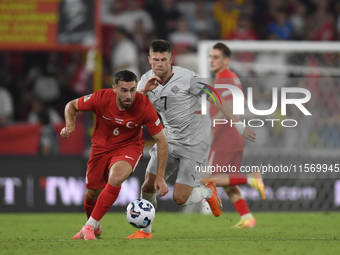 Orkun Kokcu of Turkey  during the UEFA Nations League 2024/25 League B Group B4 match between Turkiye and Iceland at Gürsel Aksel Stadium on...