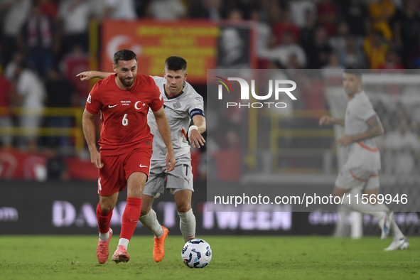 Orkun Kokcu of Turkey   during the UEFA Nations League 2024/25 League B Group B4 match between Turkiye and Iceland at Gürsel Aksel Stadium o...