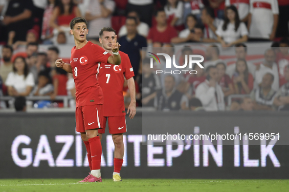 Arda Guler of Turkey   during the UEFA Nations League 2024/25 League B Group B4 match between Turkiye and Iceland at Gürsel Aksel Stadium on...