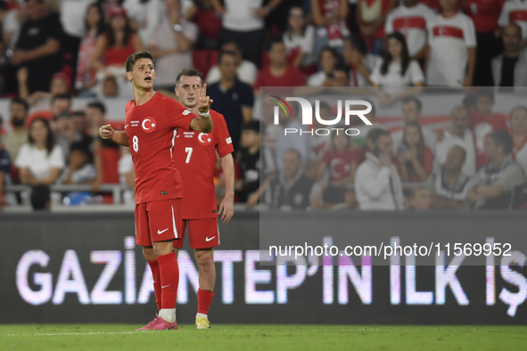 Arda Guler of Turkey   during the UEFA Nations League 2024/25 League B Group B4 match between Turkiye and Iceland at Gürsel Aksel Stadium on...