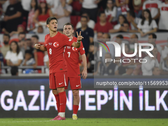 Arda Guler of Turkey   during the UEFA Nations League 2024/25 League B Group B4 match between Turkiye and Iceland at Gürsel Aksel Stadium on...